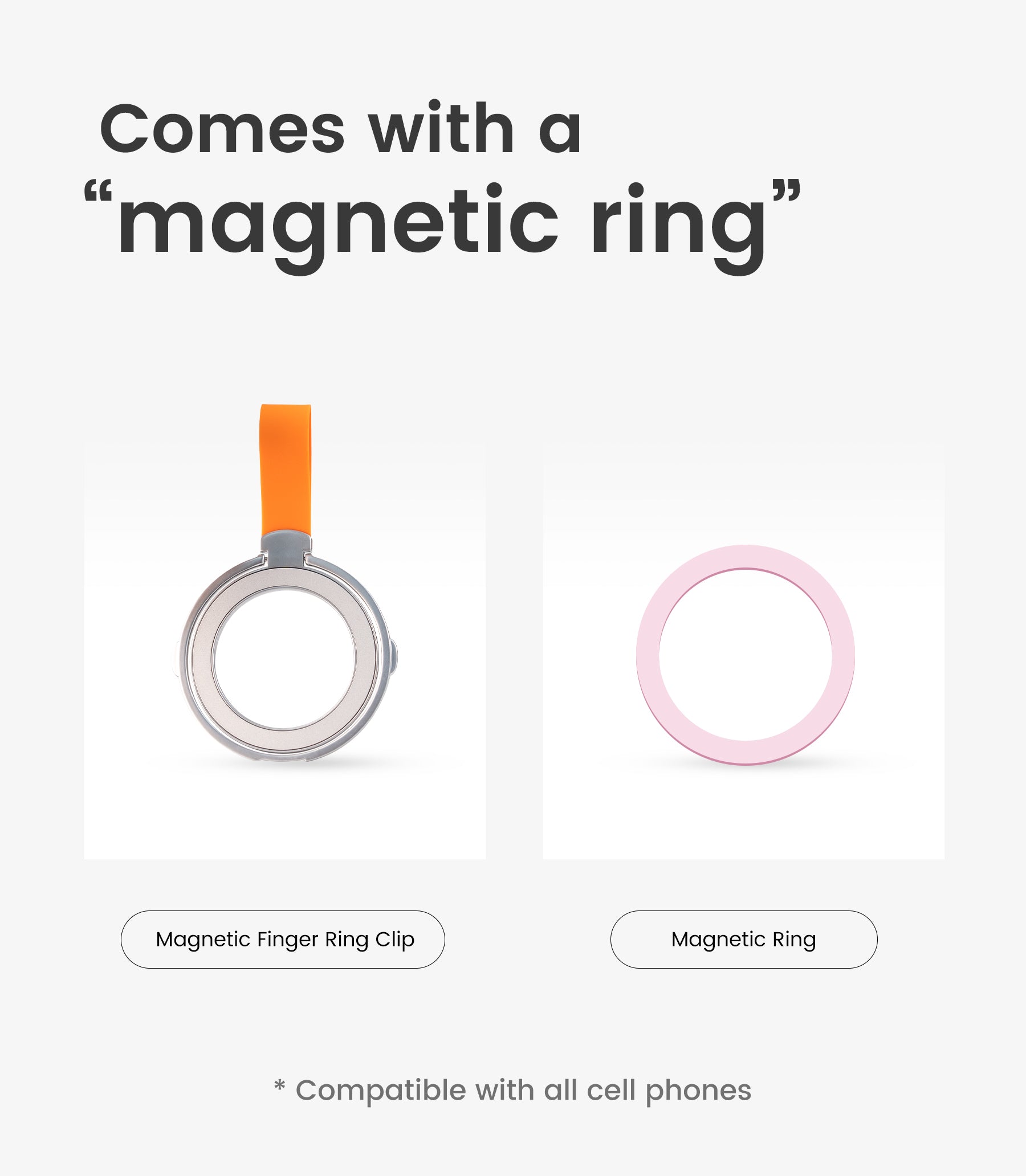 Spring Sale Magnetic Phone Ring Holder & Stand for iPhone-Silver