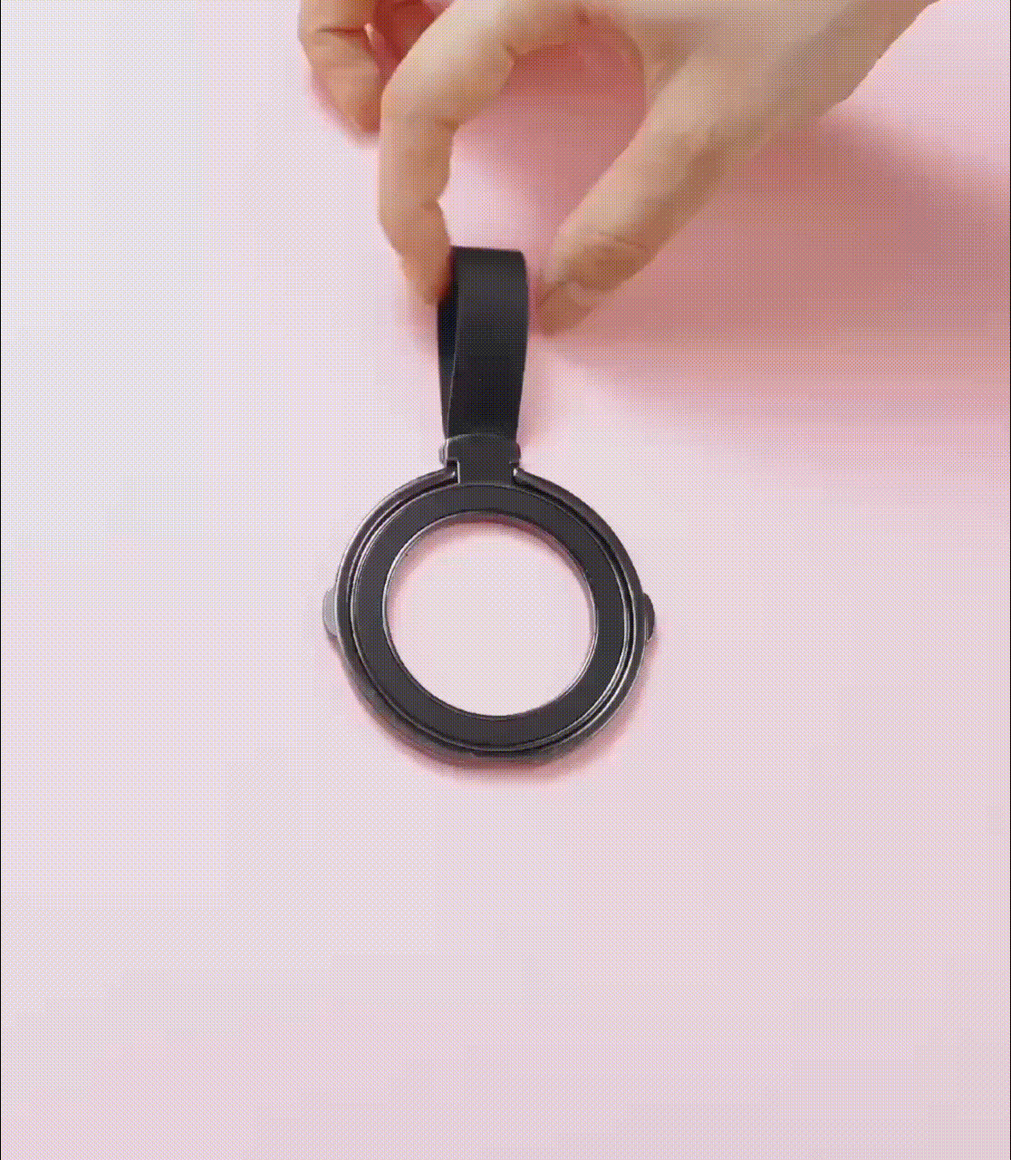Magnetic Phone Ring Holder & Stand for iPhone-Black