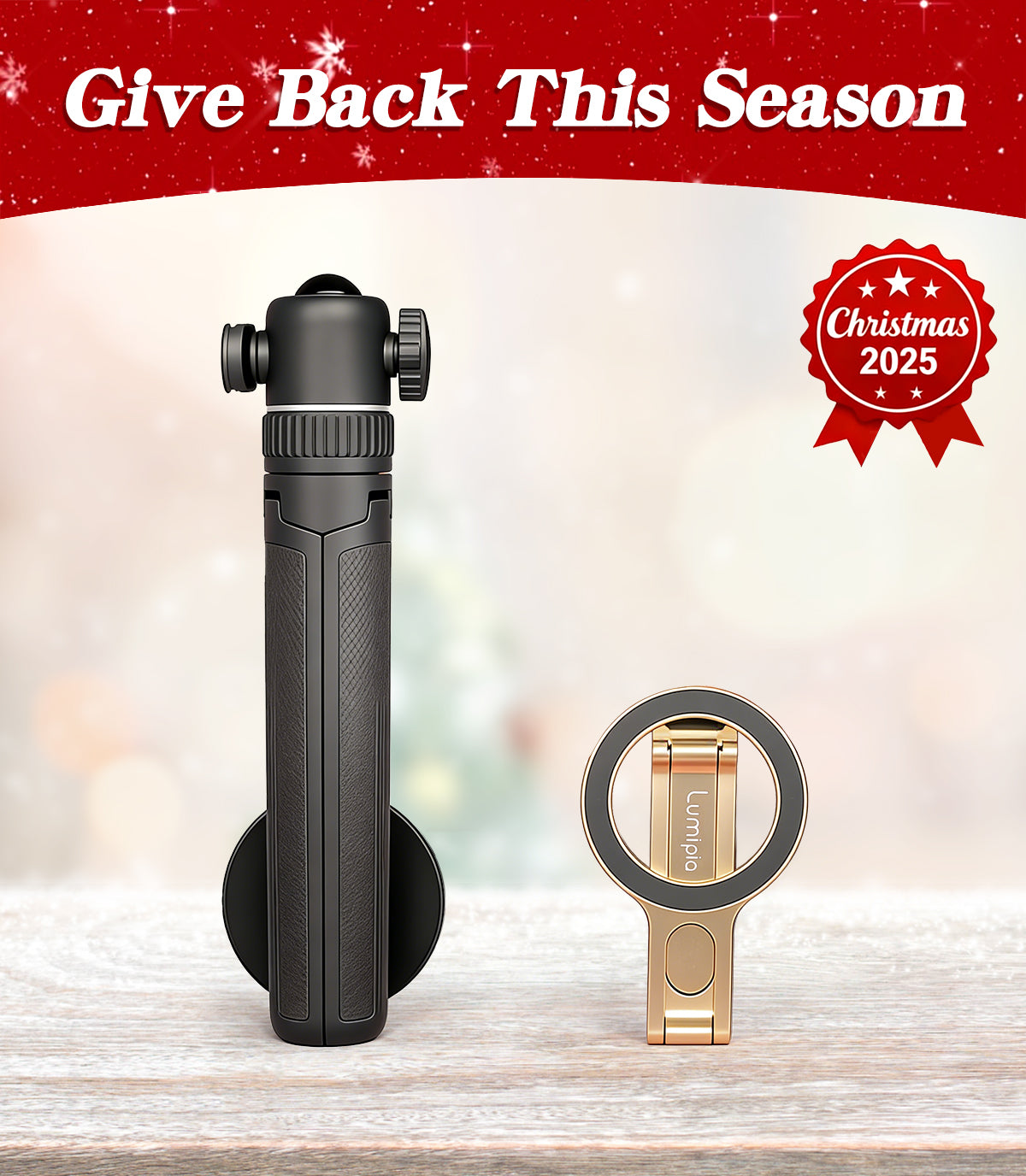 Magnetic Phone Stand and Selfie Stick Tripod Bundle 2 Pack