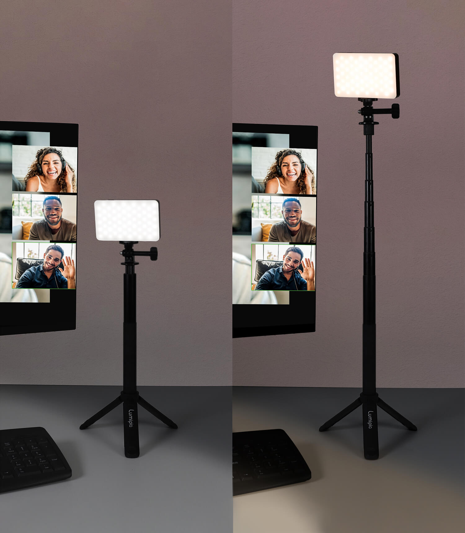 Bi-Color LED Mini Light Panel with Small Tripod Light Stand