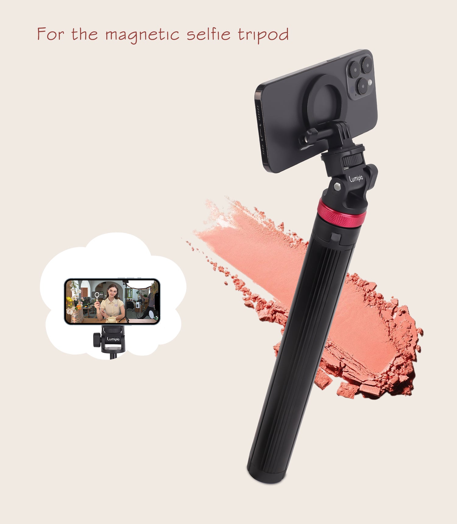 81" Magnetic Phone Selfie Stick Tripod Adjustable