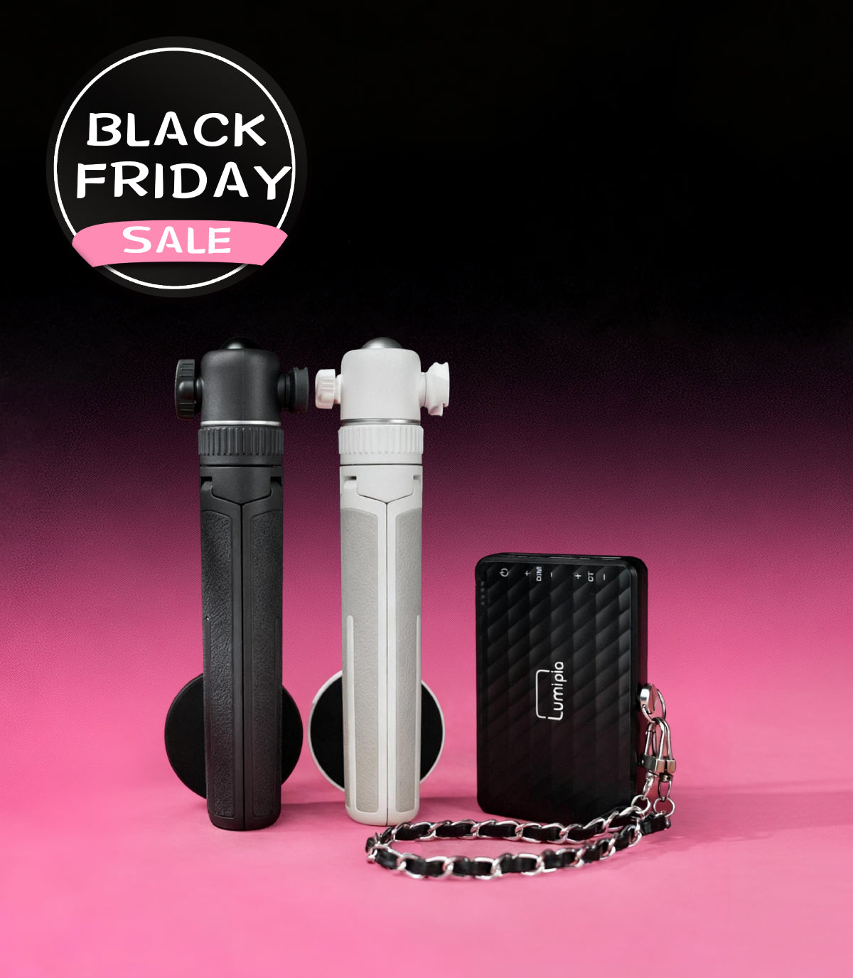 3 Pack Creator Kit with MagSafe Selfie Sticks and Mini Panel Light