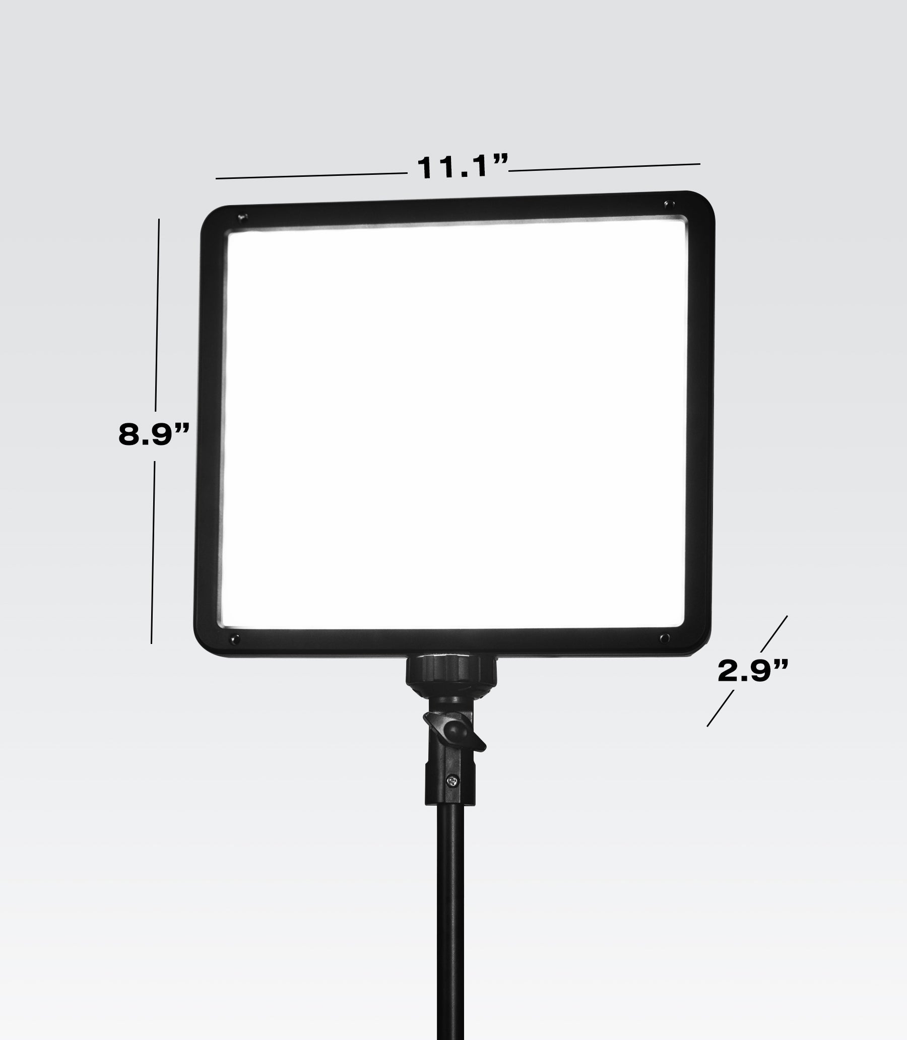 adjustable studio panel lighting for videos