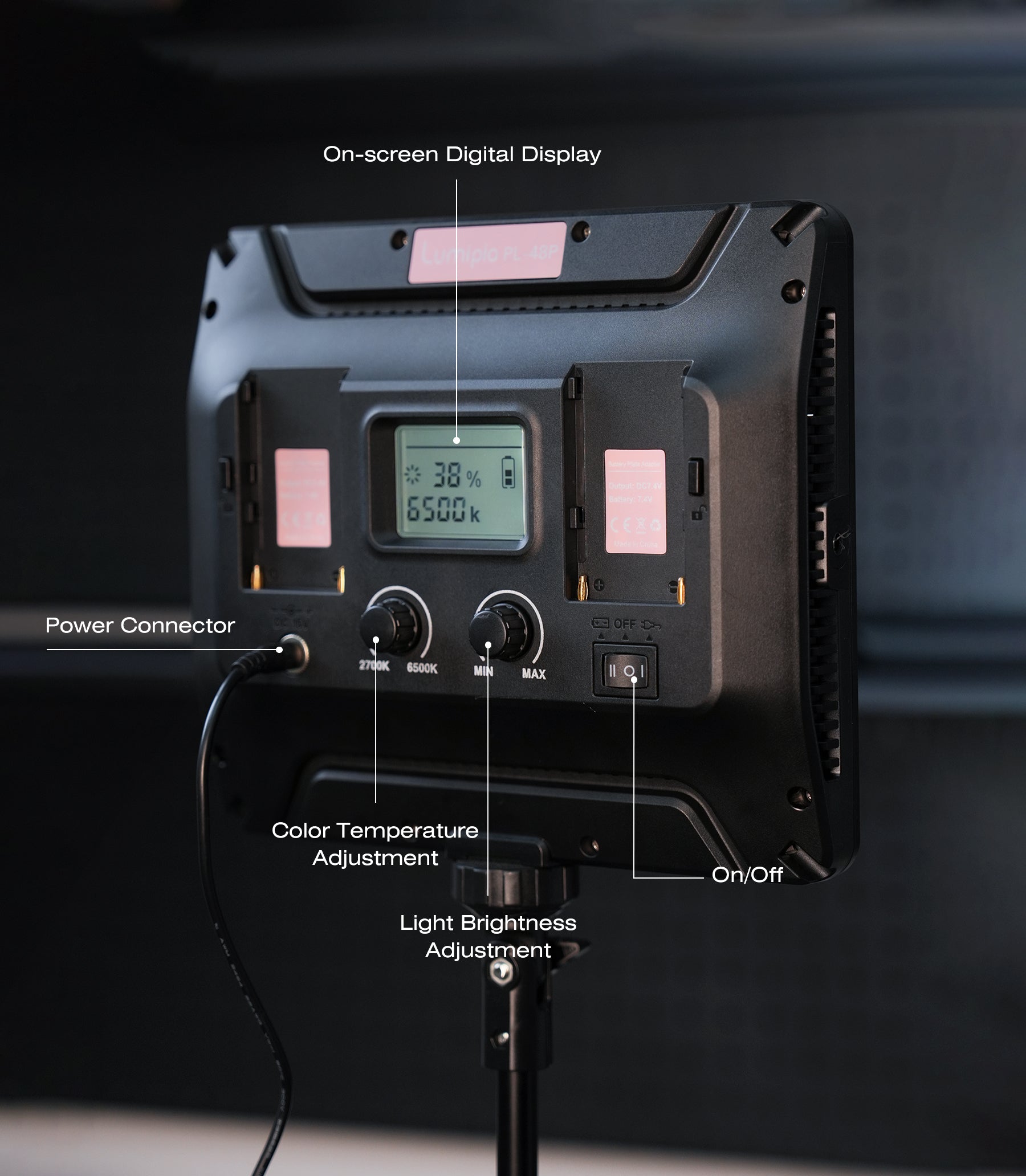 led studio lights with tripod stand