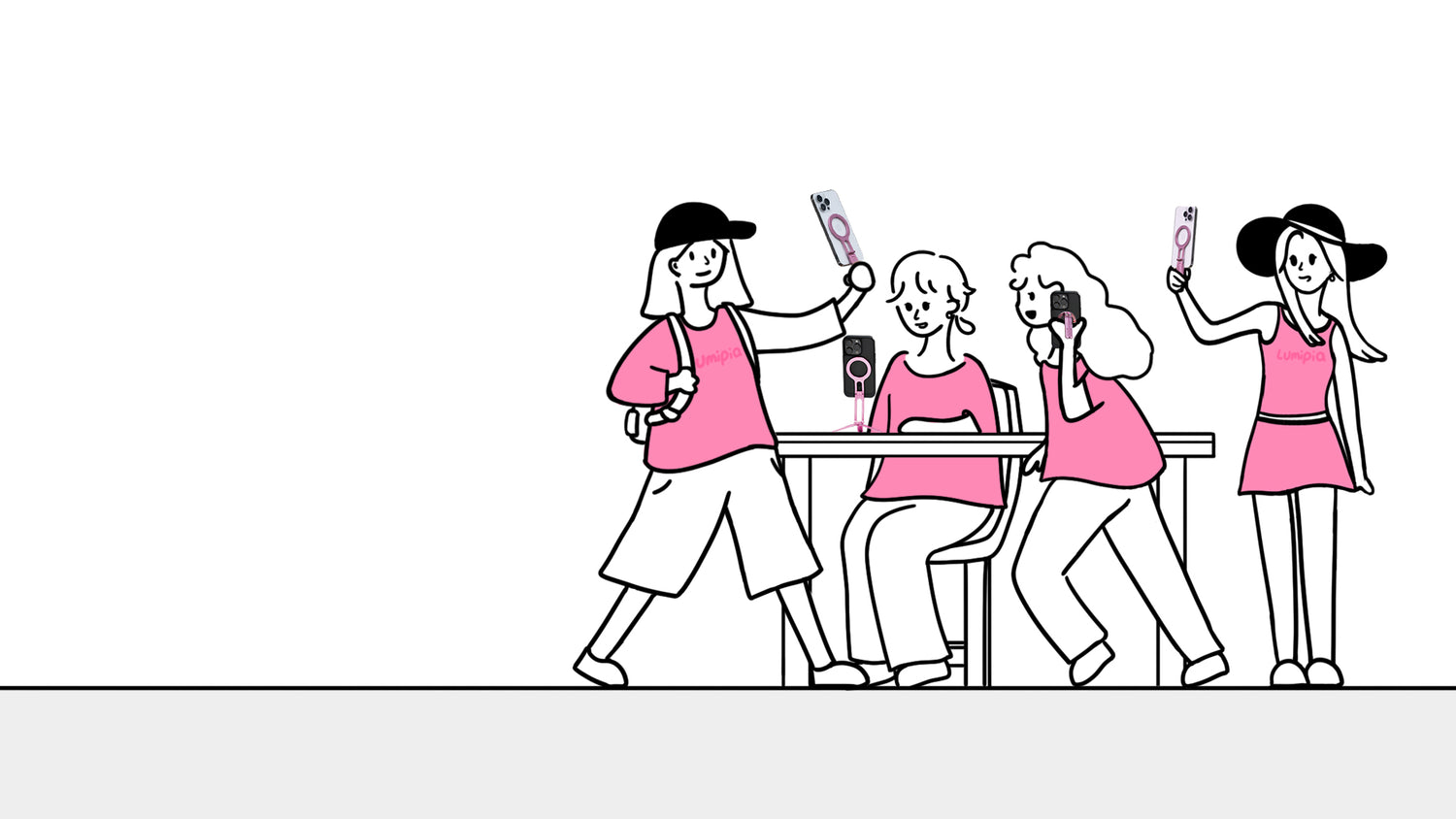 Magnetic Selfie Stick in White, Portable and Compact Design for Content Creators