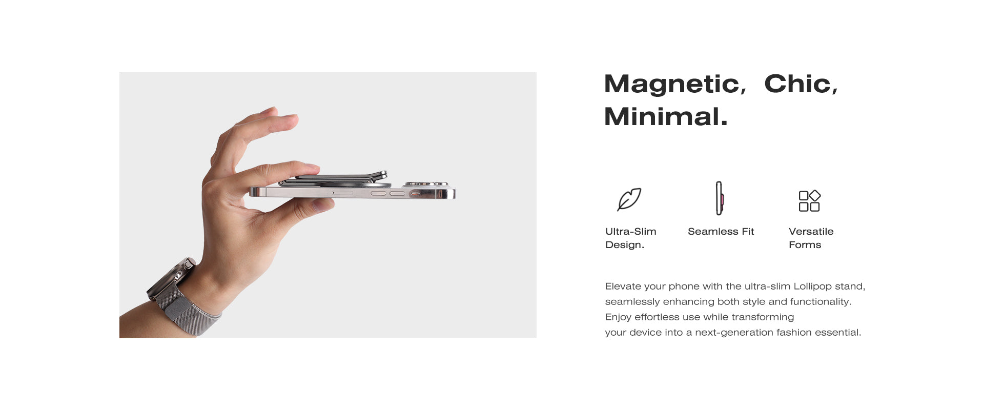 Versatile Magnetic Selfie Stick for Social Media Creators and Vloggers