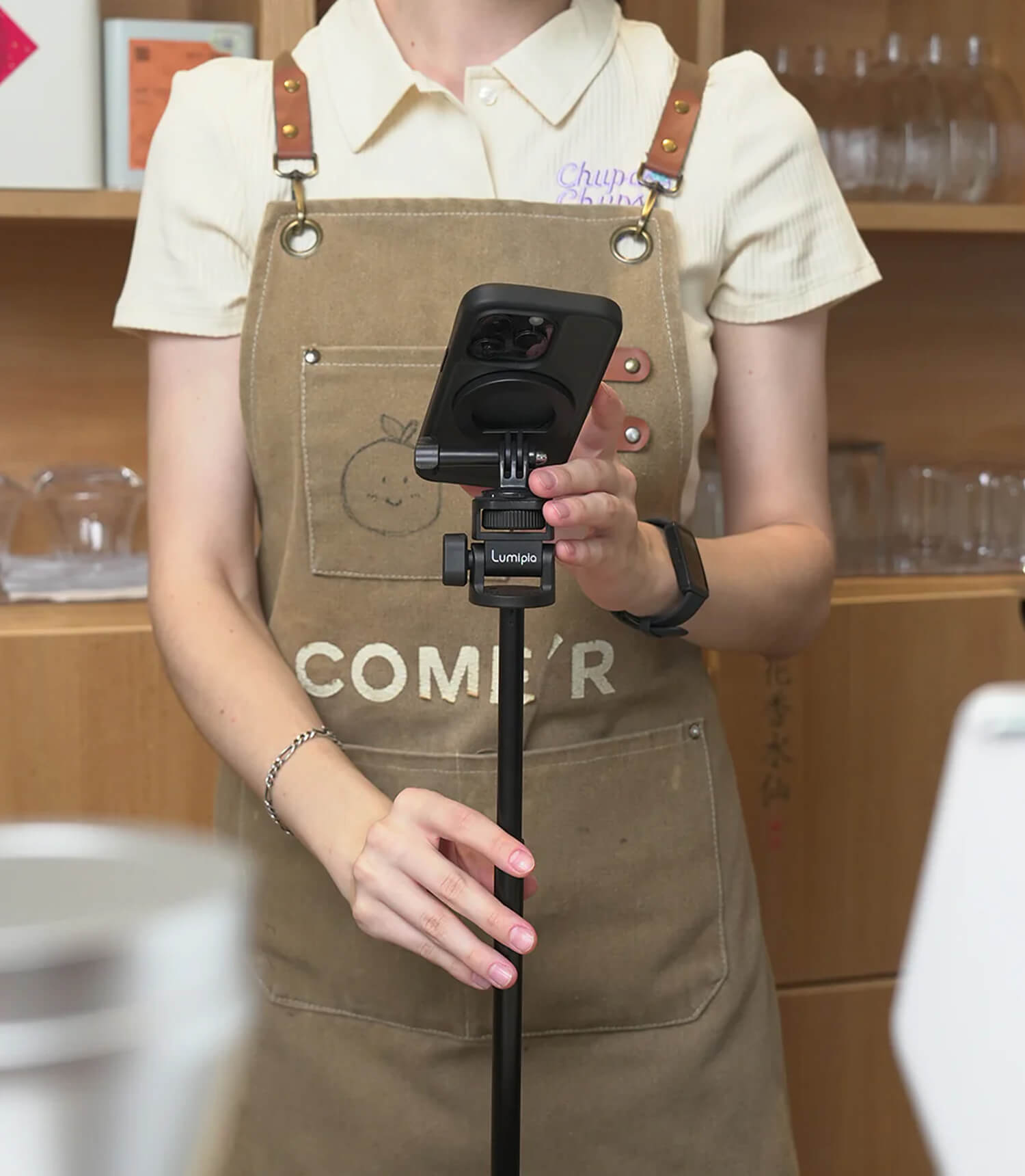 Lumipia Magnetic Selfie Stick Tripod with Adjustable Height