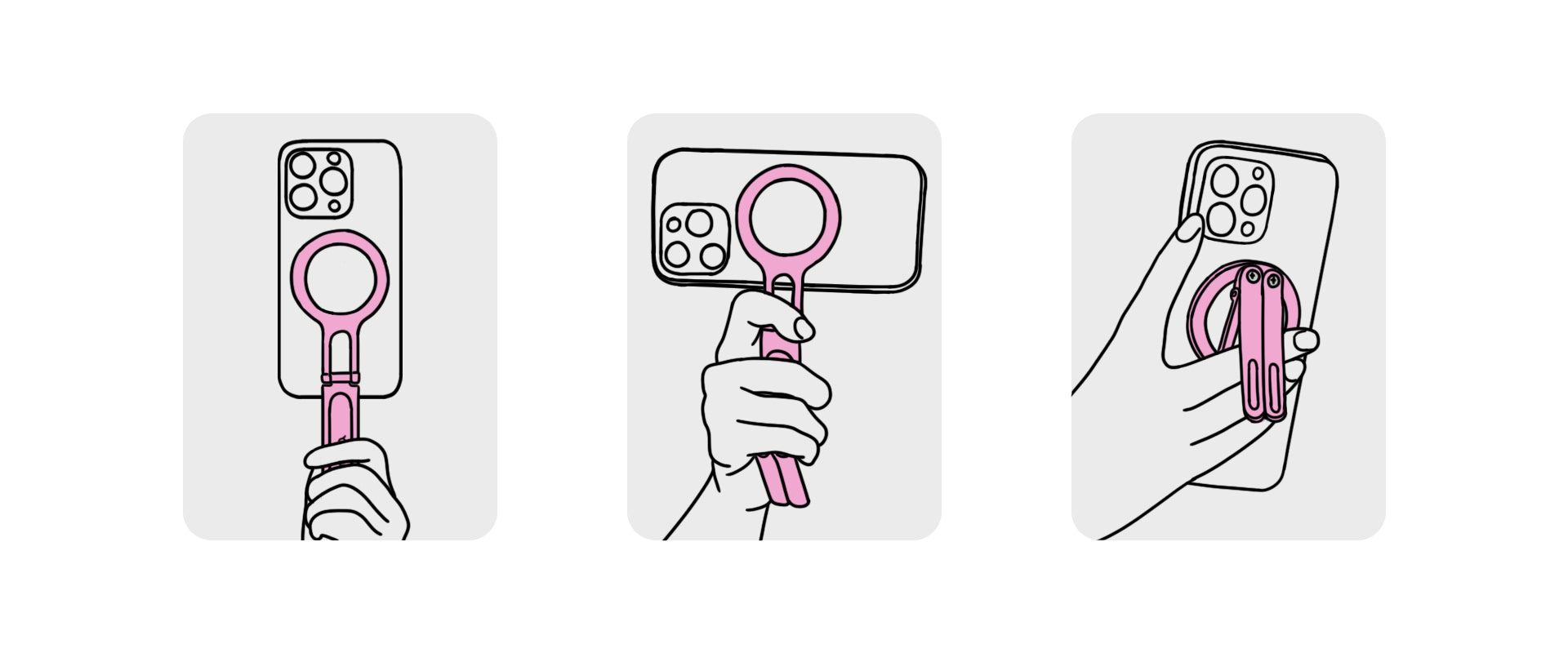 MagSafe-Compatible Selfie Stick with Adjustable Height for Dynamic Shots