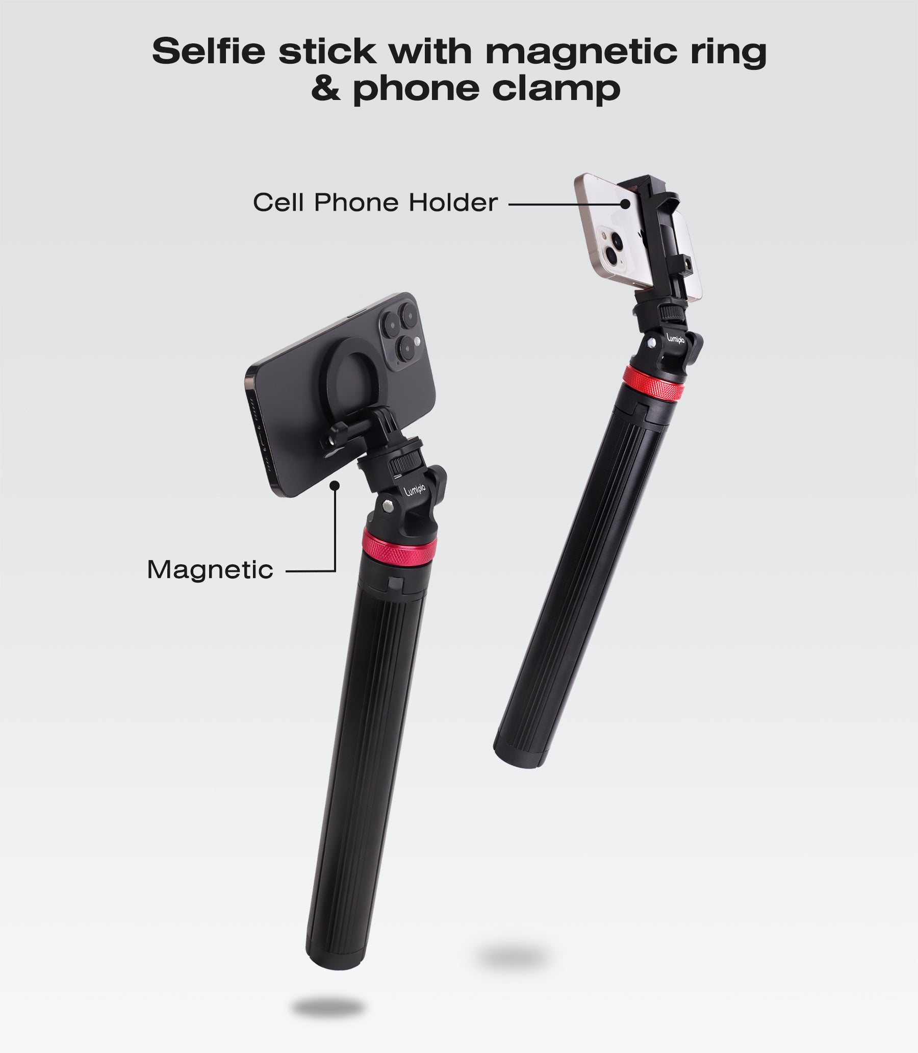 Lumipia Magnetic Selfie Stick Tripod with Adjustable Height