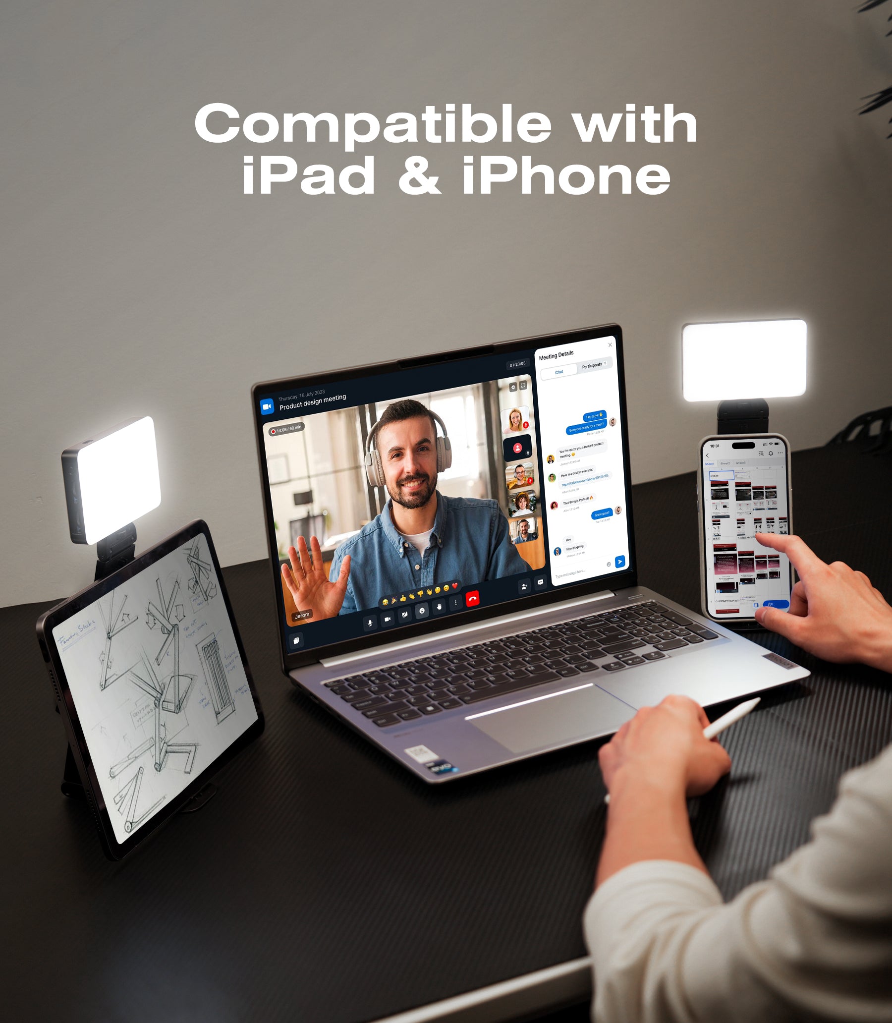 Lumipia Video Conference Lighting Kit Compact & Portable